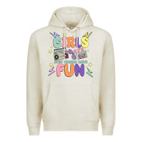 Oatmeal Heather girls just wanna have fun Premium Hoodie - MaliasSmallBusiness