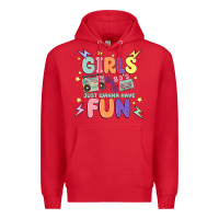 Red girls just wanna have fun Premium Hoodie - MaliasSmallBusiness