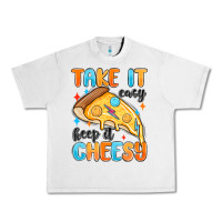 Lunar Rock take it easy keep it cheesy Urban Heavy Tee - MaliasSmallBusiness