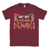 Burgundy football mini with leopard Classic Tee - Zillion Design Studio
