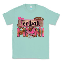 Seafoam football mini with leopard Classic Tee - Zillion Design Studio