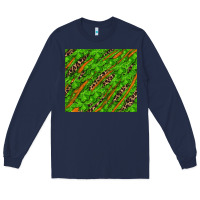 Navy distressed shamrock and leopard Long Sleeve Tee - RanaPortraitStore