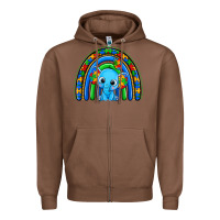 Chestnut autism elephant rainbow Zipper Hoodie - Zillion Design Studio