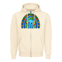 Sandshell autism elephant rainbow Zipper Hoodie - Zillion Design Studio