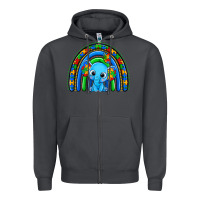 Smoke autism elephant rainbow Zipper Hoodie - Zillion Design Studio