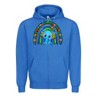 True Royal autism elephant rainbow Zipper Hoodie - Zillion Design Studio