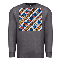 Charcoal Heather american mama leopard seamless pattern Premium Sweatshirt - BundleAndBundleShop