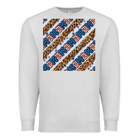 Dove Grey american mama leopard seamless pattern Premium Sweatshirt - BundleAndBundleShop