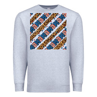 Heather Grey american mama leopard seamless pattern Premium Sweatshirt - BundleAndBundleShop