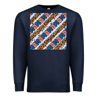 Navy american mama leopard seamless pattern Premium Sweatshirt - BundleAndBundleShop