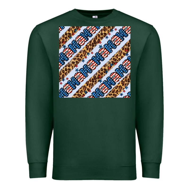American Mama Leopard Seamless Pattern Premium Sweatshirt by BundleAndBundleShop | Teevron