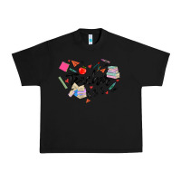 Black teacher heart Urban Heavy Tee - MaliasSmallBusiness