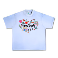 Grape Ice teacher heart Urban Heavy Tee - MaliasSmallBusiness