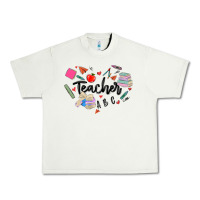 Pistachio teacher heart Urban Heavy Tee - MaliasSmallBusiness