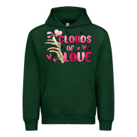Forest Green clouds of love Urban Hoodie - MaliasSmallBusiness
