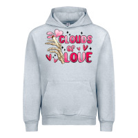 Heather Grey clouds of love Urban Hoodie - MaliasSmallBusiness