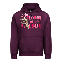 Mauve Wine clouds of love Urban Hoodie - MaliasSmallBusiness