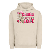 Pigment French Oak clouds of love Urban Hoodie - MaliasSmallBusiness