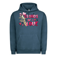 Pigment Midnight Navy clouds of love Urban Hoodie - MaliasSmallBusiness
