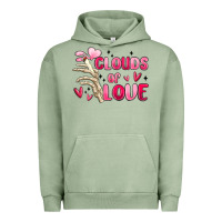 Pigment Oil Green clouds of love Urban Hoodie - MaliasSmallBusiness