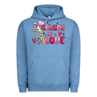 Pigment Pebble Blue clouds of love Urban Hoodie - MaliasSmallBusiness
