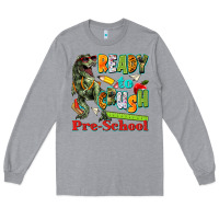 Heather Grey ready to crush pre school Long Sleeve Tee - texasbilliewilder