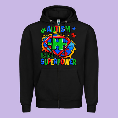 Autism Is My Superpower Ripped Shirt Zipper Hoodie Designed By Zillion Design Studio