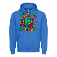 True Royal autism is my superpower ripped shirt Zipper Hoodie - Zillion Design Studio