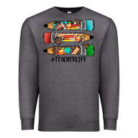 Charcoal Heather #teacherlife pencils Premium Sweatshirt - JahusDesignShop