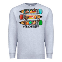 Heather Grey #teacherlife pencils Premium Sweatshirt - JahusDesignShop