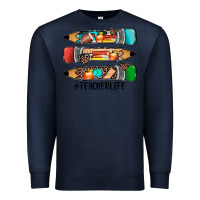 Navy #teacherlife pencils Premium Sweatshirt - JahusDesignShop