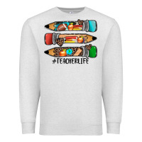 Oatmeal Heather #teacherlife pencils Premium Sweatshirt - JahusDesignShop