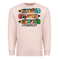 Pale Pink #teacherlife pencils Premium Sweatshirt - JahusDesignShop