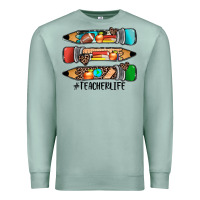 Seafoam #teacherlife pencils Premium Sweatshirt - JahusDesignShop
