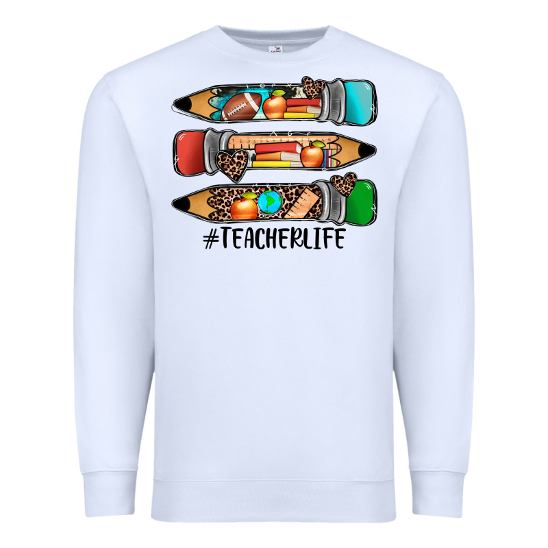 #teacherlife Pencils Premium Sweatshirt by JahusDesignShop | Teevron