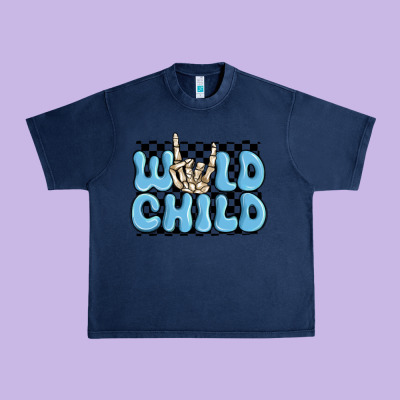 Urban Heavy Tee wild child blue skeleton