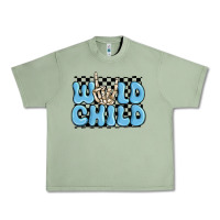 Oil Green wild child blue skeleton Urban Heavy Tee - MaliasSmallBusiness