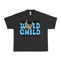 Pigment Black wild child blue skeleton Urban Heavy Tee - MaliasSmallBusiness