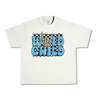 Pistachio wild child blue skeleton Urban Heavy Tee - MaliasSmallBusiness