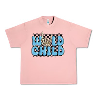 Salmon wild child blue skeleton Urban Heavy Tee - MaliasSmallBusiness