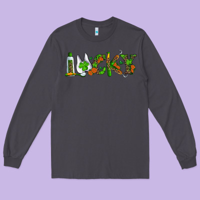 Dental Lucky St Patricks Day Long Sleeve Tee Designed By Ranaportraitstore