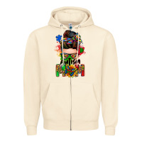 Sandshell autism mom messy bun Zipper Hoodie - Zillion Design Studio