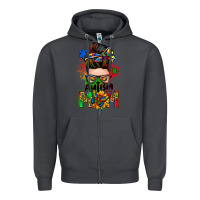 Smoke autism mom messy bun Zipper Hoodie - Zillion Design Studio