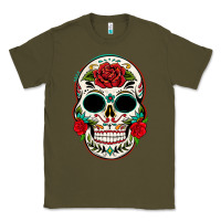 Army Green mexican day of the dead Classic Tee - texasbilliewilder