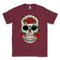 Burgundy mexican day of the dead Classic Tee - texasbilliewilder