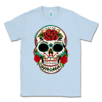 Dusty Blue mexican day of the dead Classic Tee - texasbilliewilder