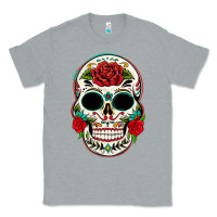 Heather Grey mexican day of the dead Classic Tee - texasbilliewilder
