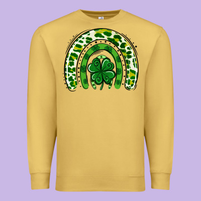 St Patrick Rainbow Premium Sweatshirt Designed By Jasminsmagicworld