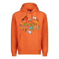 Carrot maestra teacher heart doodle Premium Hoodie - MaliasSmallBusiness
