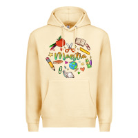 Pina Colada maestra teacher heart doodle Premium Hoodie - MaliasSmallBusiness